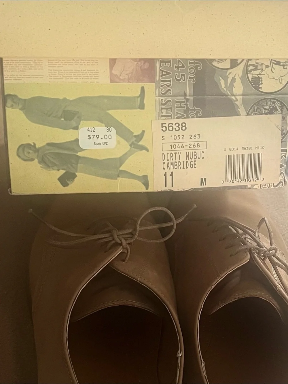 Bass Nubuc Cambridge lace up men’s shoes, size 11